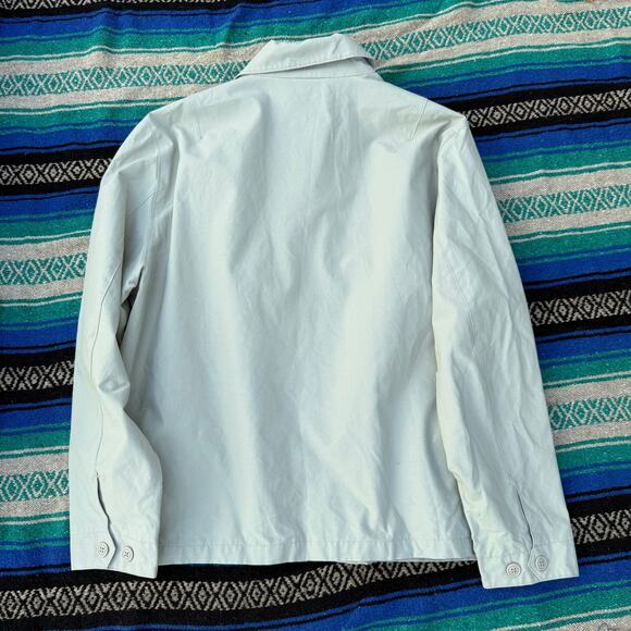 Men's Gap White Tan Zip Up Lined Eisenhower Casual Light Work Jacket Coat Sz XL - Picture 6 of 6